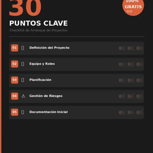 "Checklist de Arranque de Proyectos — 30 Puntos Clave"